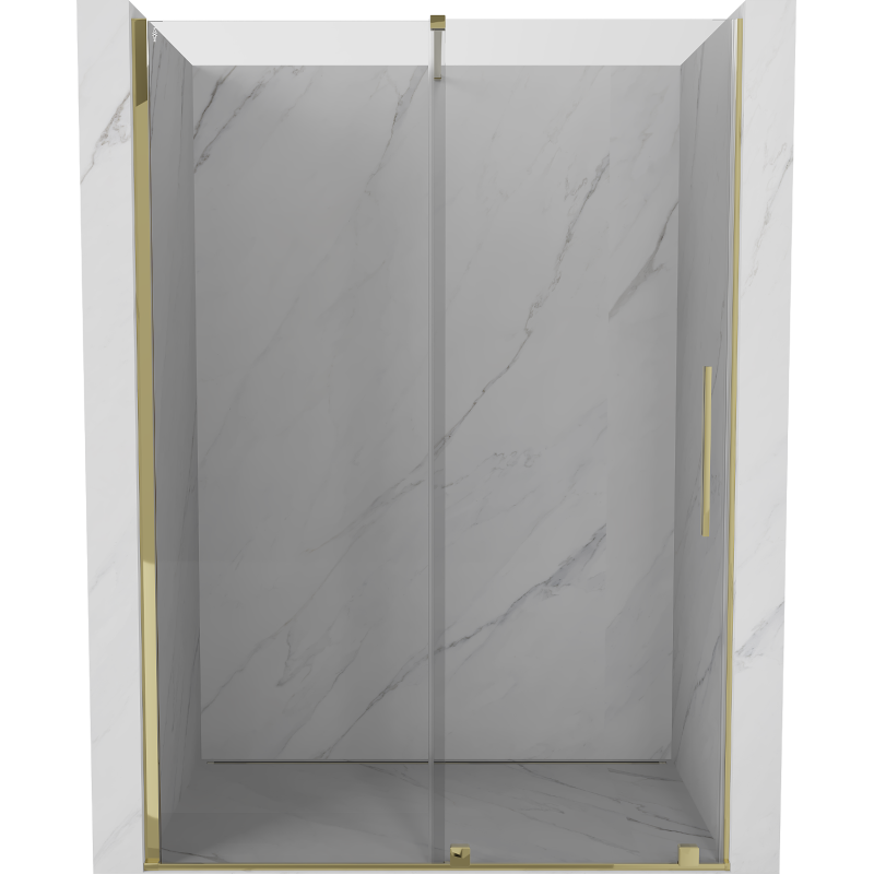 Mexen Velar ușă de duș culisantă 130 cm, transparent, auriu - 871-130-000-01-50