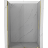 Mexen Velar uși de duș glisante 150 cm, transparente, aurii - 871-150-000-01-50