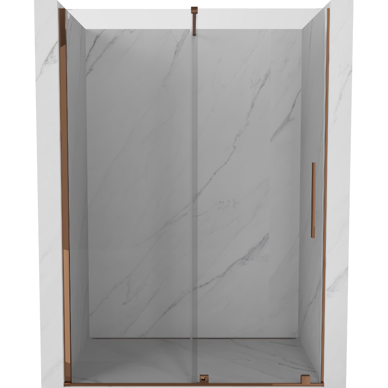 Mexen Velar ușă de duș culisantă 150 cm, transparent, Roz-auriu - 871-150-000-01-60