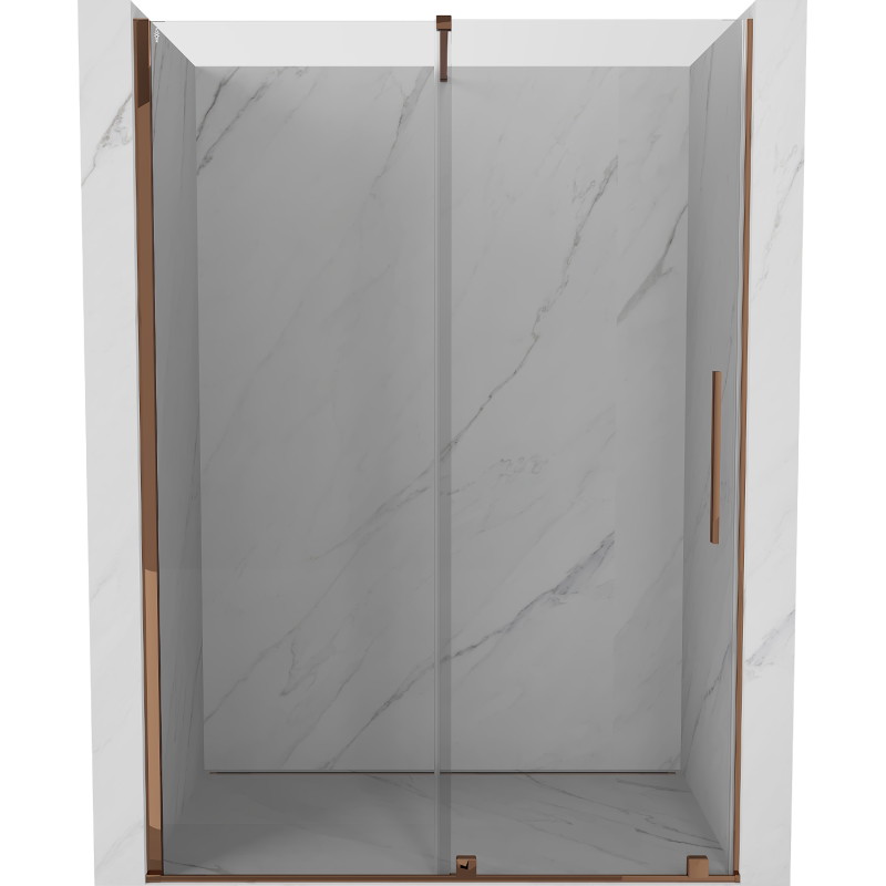 Mexen Velar uși de duș culisante 150 cm, transparent, aur roz - 871-150-000-01-60