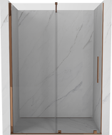 Mexen Velar 150 cm-es toló zuhanyajtó, átlátszó, rózsaarany - 871-150-000-01-60