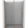 Mexen Velar ușă de duș culisantă 130 cm, transparent, Cupru cu aspect periat - 871-130-000-01-65