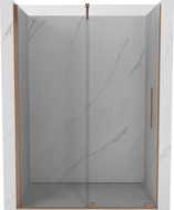 Mexen Velar ușă de duș culisantă 130 cm, transparent, Cupru cu aspect periat - 871-130-000-01-65