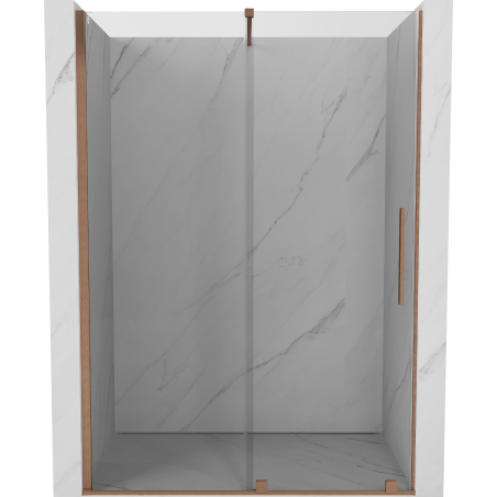 Mexen Velar ușă de duș culisantă 160 cm, transparent, Cupru cu aspect periat - 871-160-000-01-65