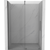 Mexen Velar uși de duș glisante 140 cm, transparent, gri armă periat - 871-140-000-01-66