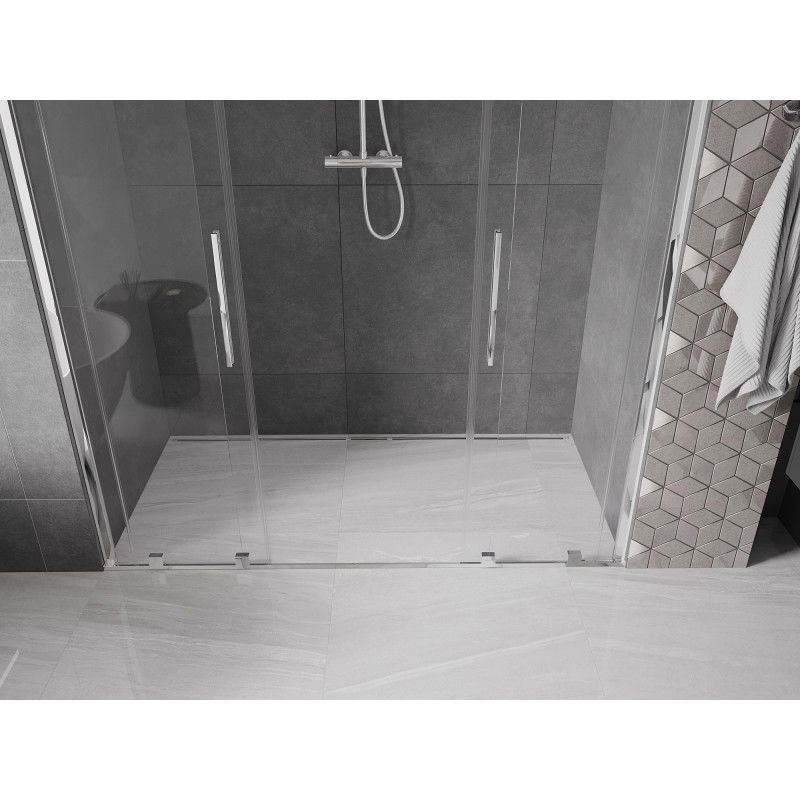 Mexen Velar Duo uși de duș glisante 200 cm, transparent, crom - 871-200-000-02-01