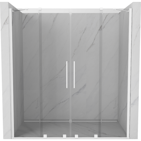 Mexen Velar Duo uși de duș glisante 170 cm, transparente, alb - 871-170-000-02-20