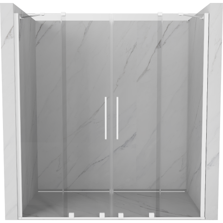 Mexen Velar Duo uși de duș glisante 180 cm, transparent, alb - 871-180-000-02-20
