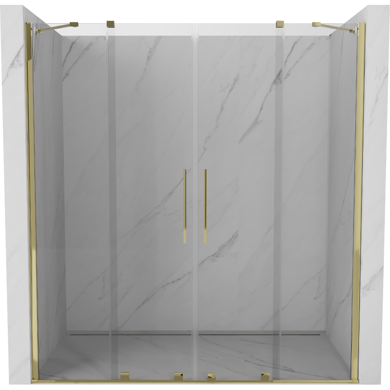 Mexen Velar Duo uși de duș culisante 170 cm, transparențe, aurii - 871-170-000-02-50