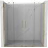 Mexen Velar Duo uși de duș glisante 180 cm, transparent, auriu - 871-180-000-02-50