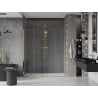 Mexen Velar Duo uși de duș glisante 180 cm, transparent, auriu - 871-180-000-02-50