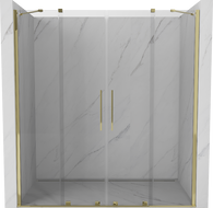 Mexen Velar Duo ușă de duș culisantă 200 cm, transparent, auriu - 871-200-000-02-50