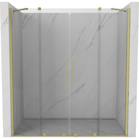 Mexen Velar Ușă dublă de duș culisantă 170 cm, transparentă, auriu periat - 871-170-000-02-55