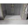 Mexen Velar Duo uși de duș glisante 170 cm, transparente, aurii periate - 871-170-000-02-55