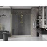 Mexen Velar Duo uși de duș glisante 170 cm, transparente, aurii periate - 871-170-000-02-55