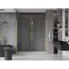 Mexen Velar Duo uși de duș glisante 170 cm, transparente, aurii periate - 871-170-000-02-55