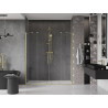 Mexen Velar Ușă dublă de duș culisantă 170 cm, transparentă, auriu periat - 871-170-000-02-55