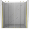 Mexen Velar Duo uși de duș glisante 180 cm, transparent, auriu periat - 871-180-000-02-55