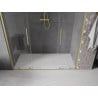 Mexen Velar Duo uși de duș glisante 180 cm, transparente, aurii periate - 871-180-000-02-55