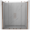 Mexen Velar Duo uși de duș glisante 180 cm, transparent, aur roz - 871-180-000-02-60