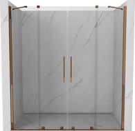 Mexen Velar Set de uși de duș glisante 180 cm, transparent, aur roz - 871-180-000-02-60