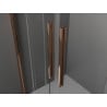 Mexen Velar Duo uși de duș glisante 180 cm, transparent, aur roz - 871-180-000-02-60