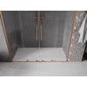Mexen Velar Duo ușă de duș culisantă 200 cm, transparent, Cupru cu aspect periat - 871-200-000-02-65