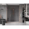 Mexen Velar Duo ușă de duș culisantă 200 cm, transparent, Cupru cu aspect periat - 871-200-000-02-65