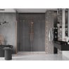 Mexen Velar Duo ușă de duș culisantă 200 cm, transparent, Cupru cu aspect periat - 871-200-000-02-65