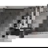 Mexen Velar Duo ușă de duș culisantă 180 cm, transparent, gun gray cu aspect periat - 871-180-000-02-66