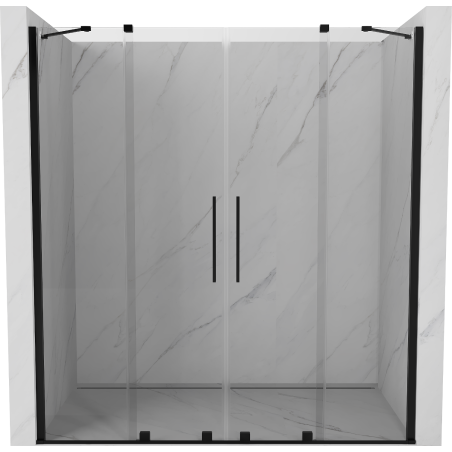 Mexen Velar Duo ușă de duș culisantă 180 cm, transparent, neagră - 871-180-000-02-70