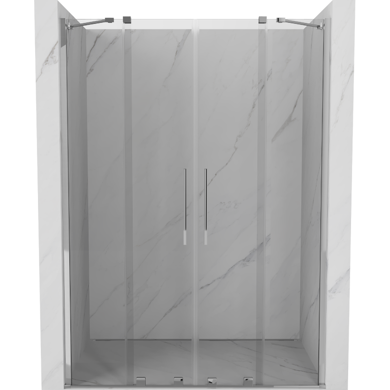 Mexen Velar Duo uși de duș culisante 140 cm, transparent, crom - 871-140-000-02-01