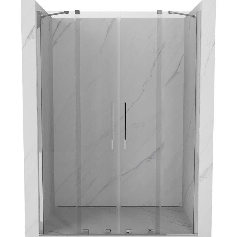 Mexen Velar Duo uși de duș glisante 140 cm, transparent, crom - 871-140-000-02-01