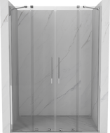 Mexen Velar 140 cm-es tolóajtós zuhanykabin, átlátszó, króm - 871-140-000-02-01