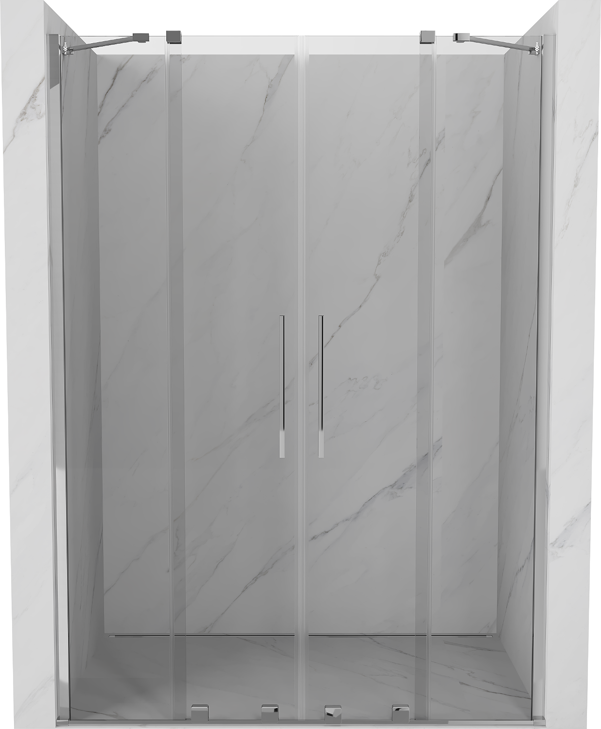 Mexen Velar Duo ușă de duș culisantă 140 cm, transparent, Crom - 871-140-000-02-01