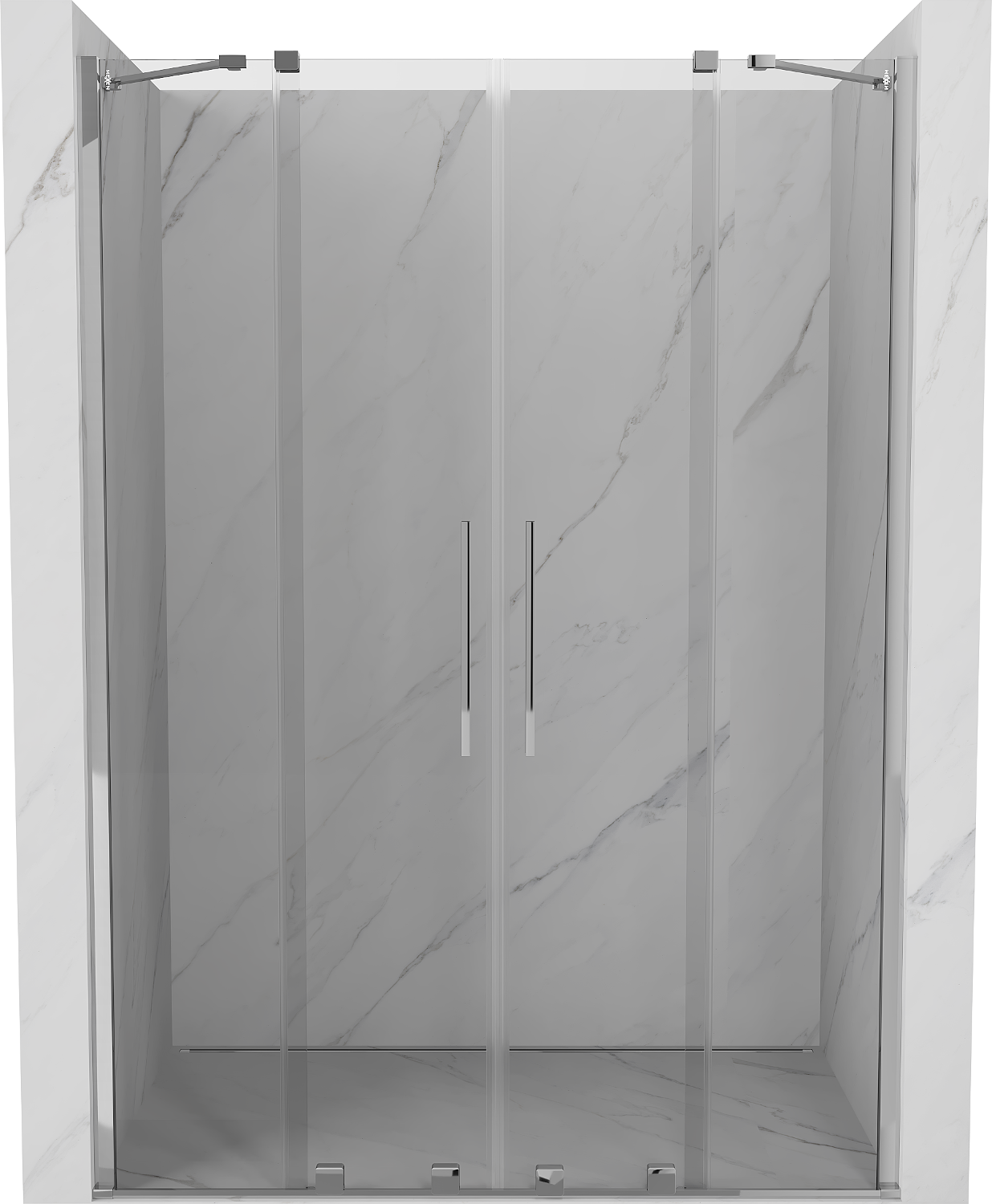 Mexen Velar Duo ușă de duș culisantă 150 cm, transparent, Crom - 871-150-000-02-01