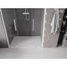 Mexen Velar Duo ușă de duș culisantă 160 cm, transparent, albă - 871-160-000-02-20