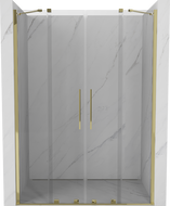 Mexen Velar Duo 150 cm-es, átlátszó, arany tolóajtós zuhanyajtó - 871-150-000-02-50
