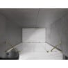 Mexen Velar Duo ușă de duș culisantă 150 cm, transparent, auriu - 871-150-000-02-50