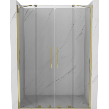 Mexen Velar Duo uși de duș glisante 160 cm, transparent, aurii - 871-160-000-02-50