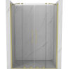 Mexen Velar Duo ușă de duș culisantă 140 cm, transparent, auriu cu aspect periat - 871-140-000-02-55
