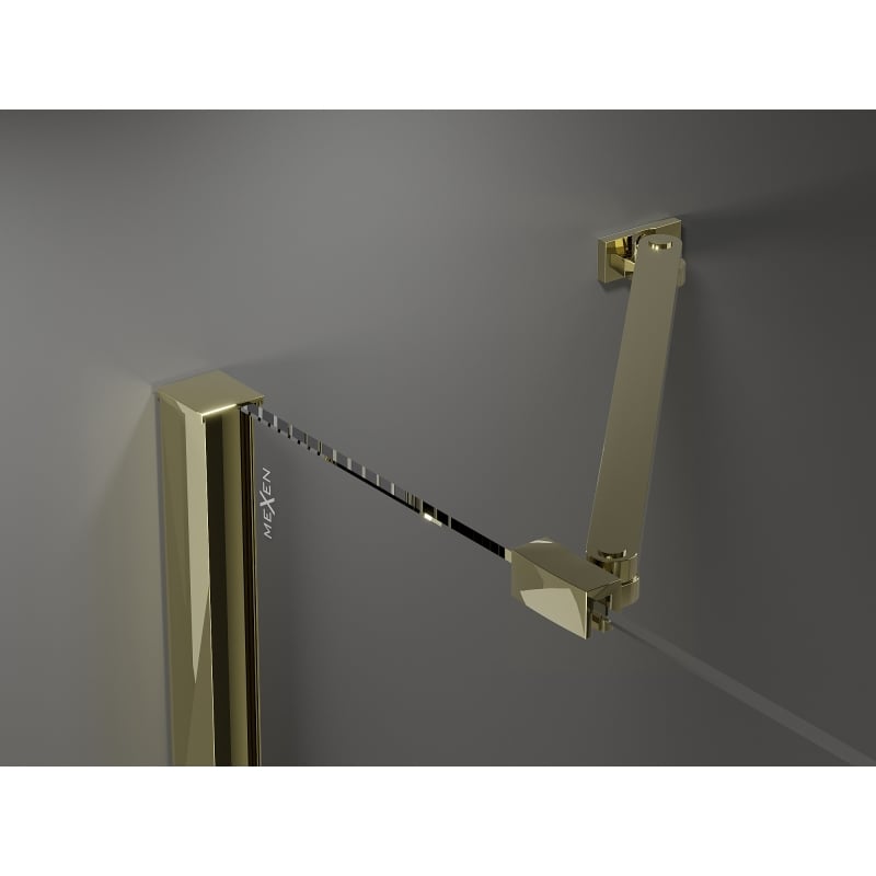 Mexen Velar Duo uși de duș glisante 140 cm, transparent, auriu periat - 871-140-000-02-55
