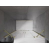 Mexen Velar Duo uși de duș glisante 150 cm, transparent, auriu periat - 871-150-000-02-55