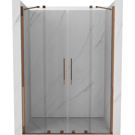 Mexen Velar Ușă de duș Duo glisantă 150 cm, transparentă, auriu roz - 871-150-000-02-60