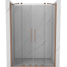 Mexen Velar Duo ușă de duș culisantă 140 cm, transparent, Cupru cu aspect periat - 871-140-000-02-65