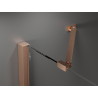 Mexen Velar Duo tolóajtós zuhanyzó ajtó, 150 cm, átlátszó, kefezezett réz - 871-150-000-02-65