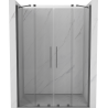 Mexen Velar Duo ușă de duș culisantă 140 cm, transparent, gun gray cu aspect periat - 871-140-000-02-66