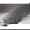 Mexen Velar Duo ușă de duș culisantă 140 cm, transparent, gun gray cu aspect periat - 871-140-000-02-66