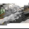 Mexen Cesar chiuvetă de granit cu un compartiment, cu picurător și baterie de bucătărie Duo, Neagră - 6514-77-671701-70-B