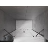 Mexen Velar Duo uși de duș glisante 180 cm, transparent, gun gray periat - 871-180-000-02-66